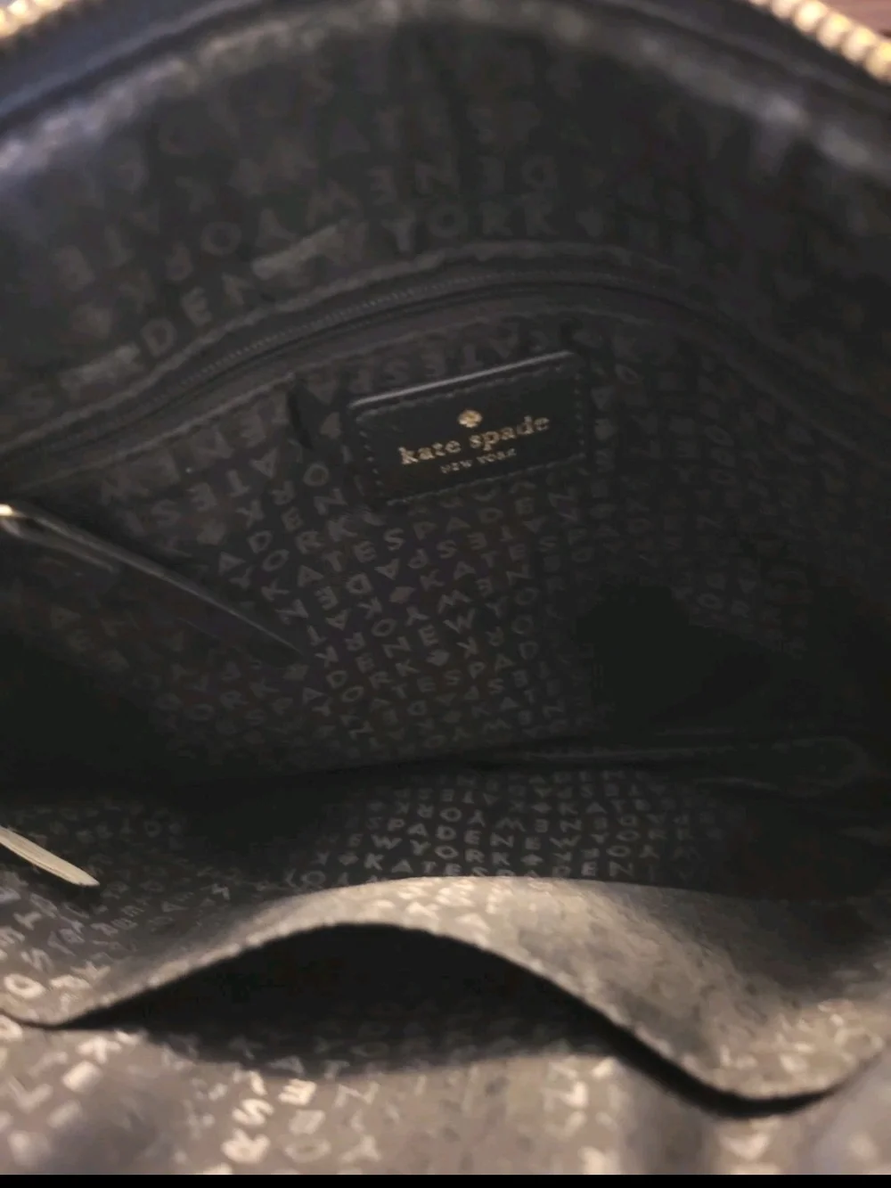 Kate Spade Black Saffiano Leather Crossbody Bag Gold Hardware Authentic